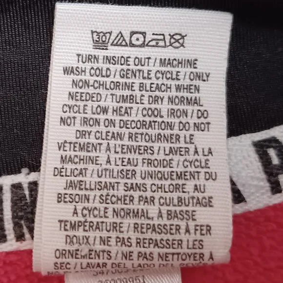 Women's Victoria's Secret Pink 3/4 Zipper Pull Over w/ Kangaroo Pocket Size Med - Picture 8 of 8